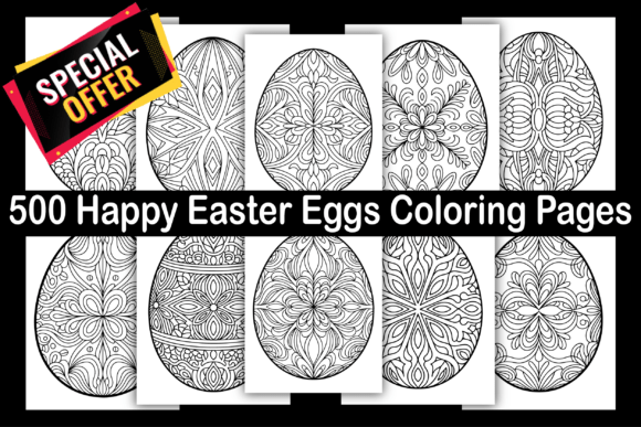500 Happy Easter Eggs Coloring Pages Graphics
