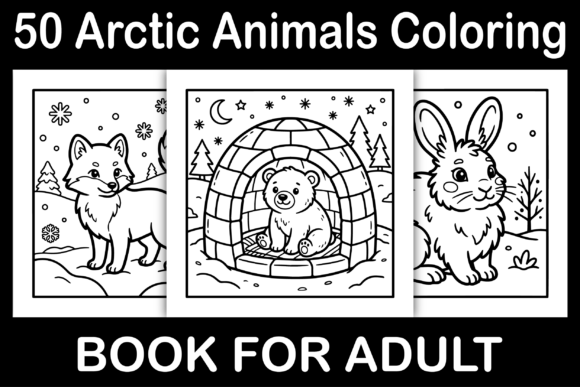 Arctic Animals Coloring Pages Graphics