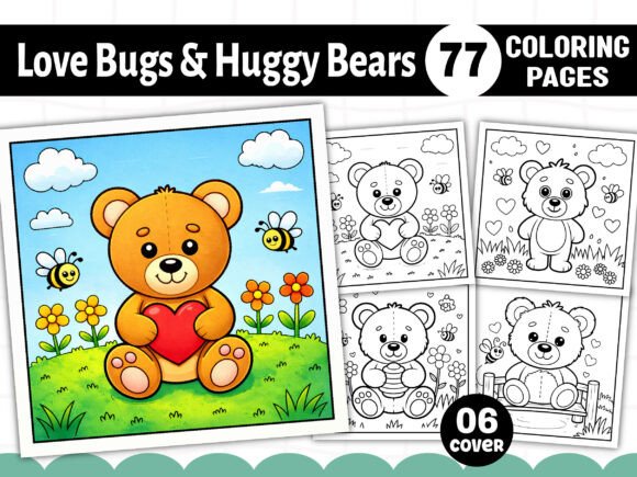 Bugs Huggy Bears Coloring Pages & Graphics