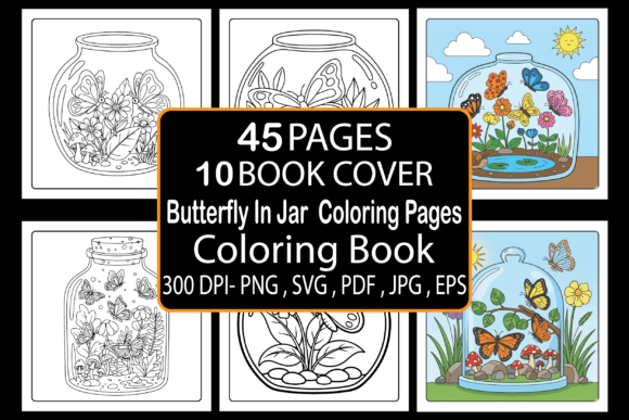 Butterfly in Jar Coloring Pages