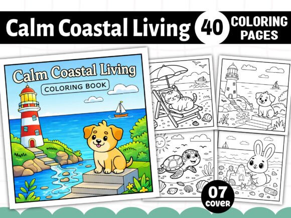 Calm Coastal Living Coloring Pages