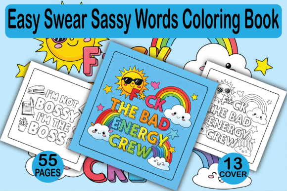 Easy Swear Sassy Words Coloring Book: Graphics & Coloring Pages
