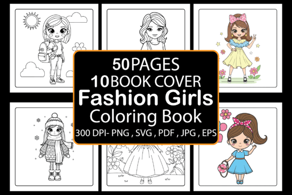 Fashion Girls Coloring Pages Graphics