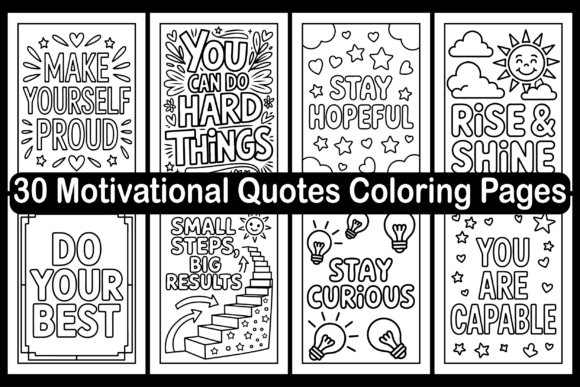 Motivational Quotes Coloring Pages Graphics