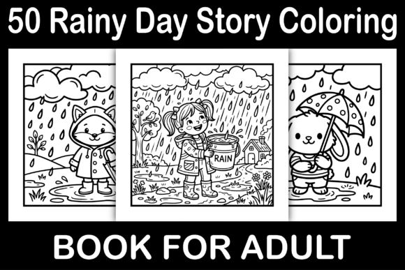 Rainy Day Story Coloring Pages Graphics