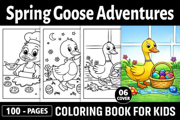 Spring Goose Adventures Coloring Pages Graphics