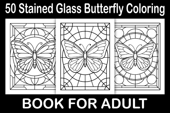 Stained Glass Butterfly Coloring Pages Graphics